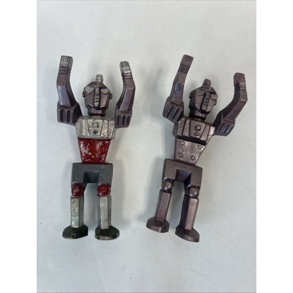 Vintage 1950s Archer Space Robot Figure Tobor Hard Plastic Spaceman 4" (2)